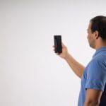 Person holding a smartphone